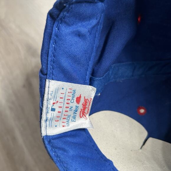 Vintage Chicago Cubs Hat Snapback‎ MLB Baseball Pepsi Signatures Blue Red Cap - Picture 4 of 8
